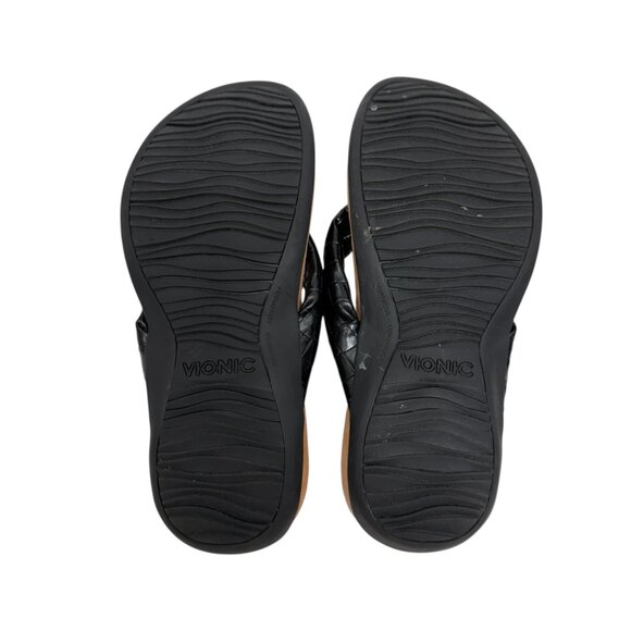 Vionic Layne Leather Toe-Post Orthotic Thong Sandals Women's size 7 - Picture 6 of 7